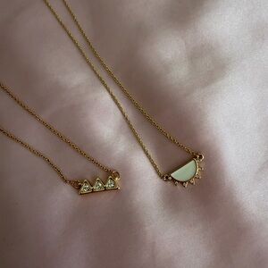 Sun and mountains necklaces